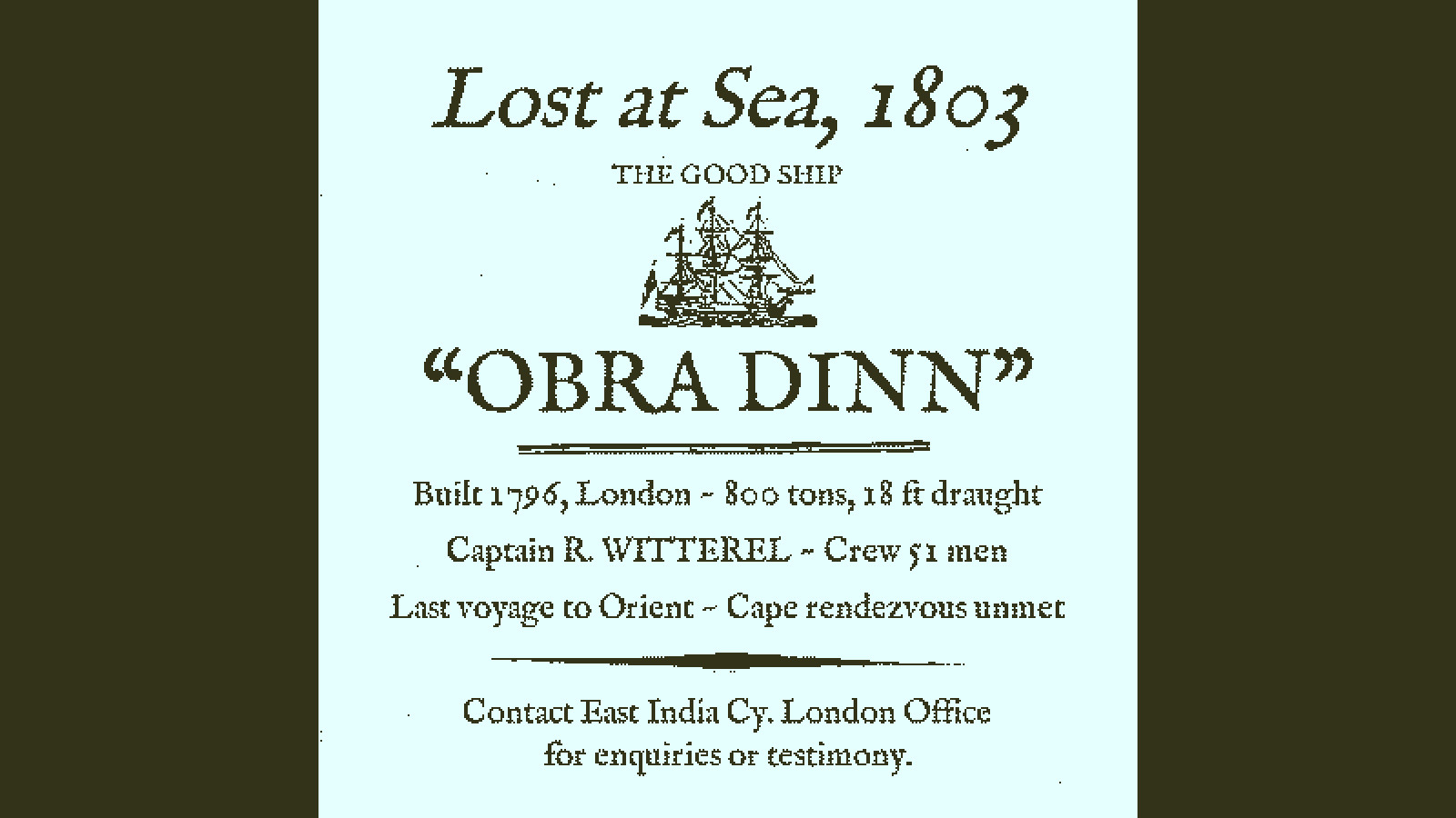 奥伯拉丁的回归/Return of the Obra Dinn 截图 1
