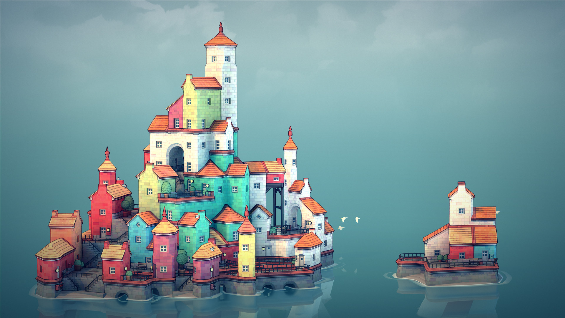 城景/城镇叠叠乐/城市景观 (Townscaper) 截图 1