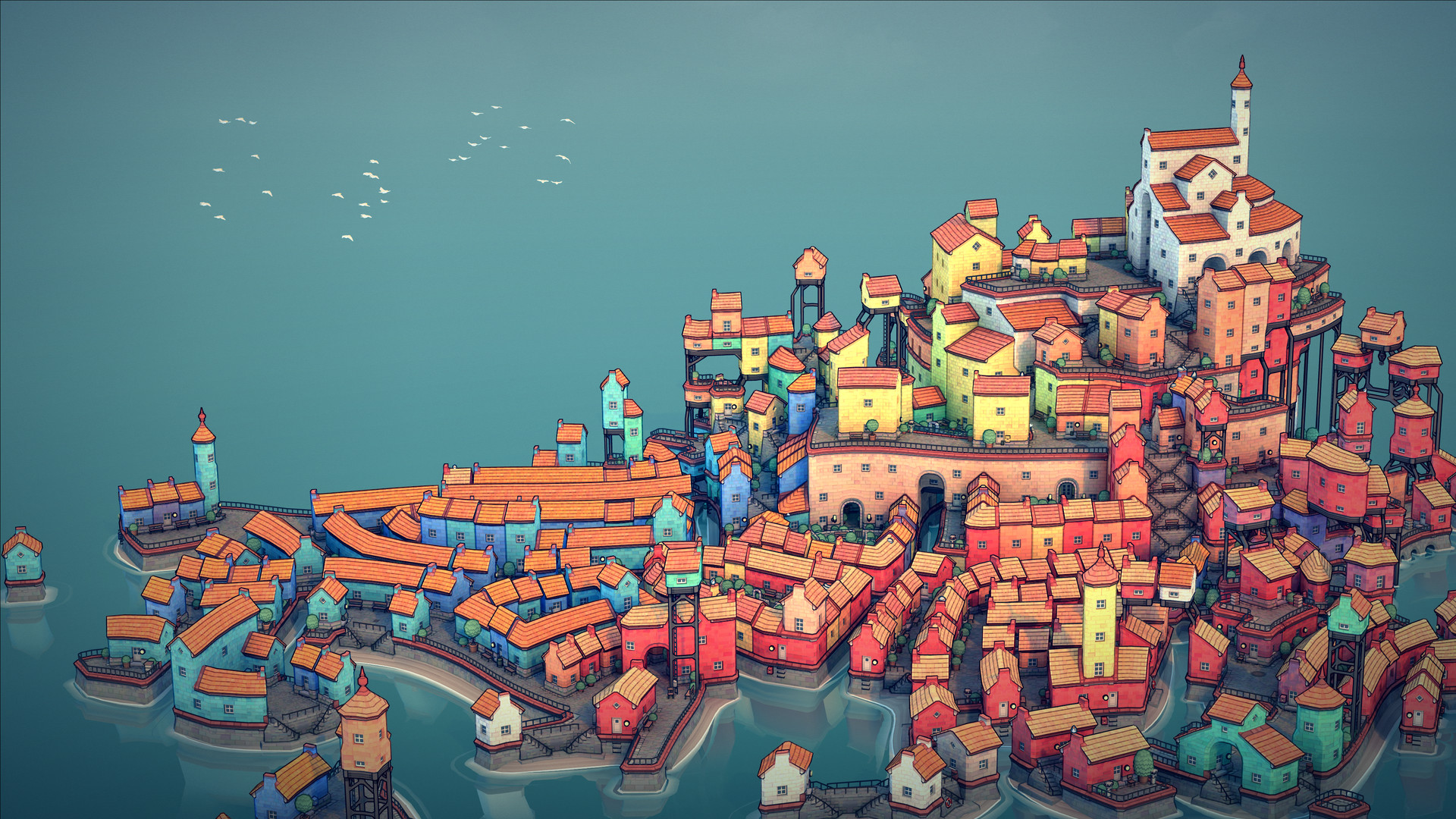 城景/城镇叠叠乐/城市景观 (Townscaper) 截图 3